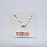 Alpha Phi Bubble Letter Necklace