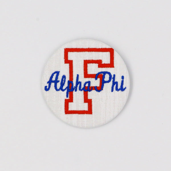 Alpha Phi Florida "F" Game Day Embroidered Button