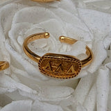 Delta Delta Delta Athena Oval Adjustable Ring