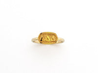 Delta Delta Delta Athena Oval Adjustable Ring