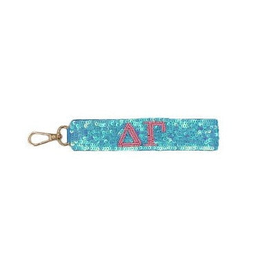 Delta Gamma Sequin Wristlet