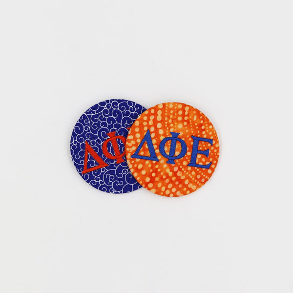 Delta Phi Epsilon Game Day Embroidered Button