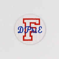 Delta Phi Epsilon Florida "F" Game Day Embroidered Button