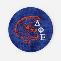 Delta Phi Epsilon Gator Mascot Game Day Embroidered Button