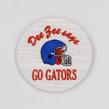 Delta Zeta Gator Mascot Game Day Embroidered Button