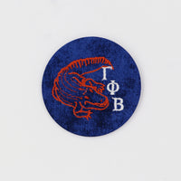 Gamma Phi Beta Gator Mascot Game Day Embroidered Button