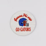 Gamma Phi Beta Gator Mascot Game Day Embroidered Button