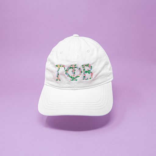Gamma Phi Beta Floral Embroidered Hat