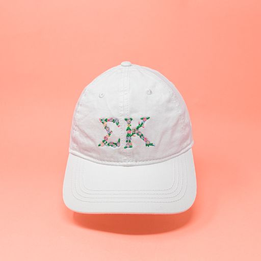 Sigma Kappa Floral Embroidered Hat