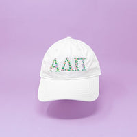 Alpha Delta Pi Floral Embroidered Hat