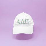 Alpha Delta Pi Floral Embroidered Hat