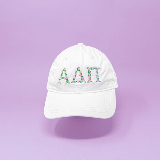 Alpha Delta Pi Floral Embroidered Hat