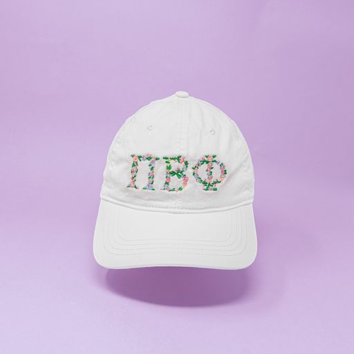Pi Beta Phi Floral Embroidered Hat