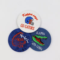 Kappa Kappa Gamma Gator Mascot Game Day Embroidered Button