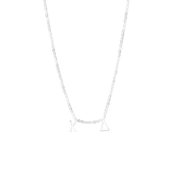 Kappa Delta Silver Greek Letters Necklace