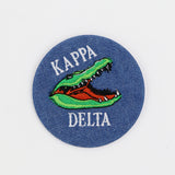 Kappa Delta Gator Mascot Game Day Embroidered Button