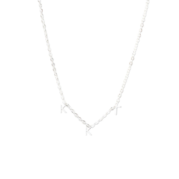 Kappa Kappa Gamma Silver Greek Letters Necklace