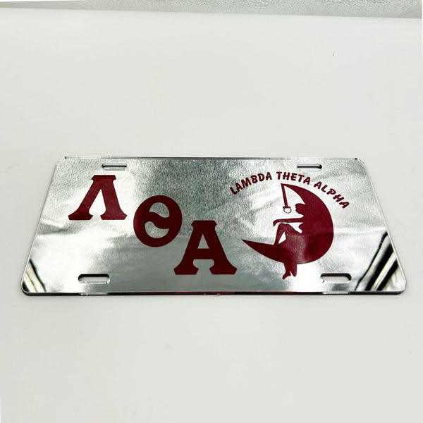 Lambda Theta Alpha Lady on the Moon Mirror License Plate