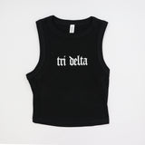 Sorority Old English Crop Tank