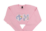 Phi Mu Patchwork Crewneck