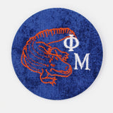 Phi Mu Gator Mascot Game Day Embroidered Button