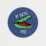 Pi Beta Phi Gator Mascot Game Day Embroidered Button