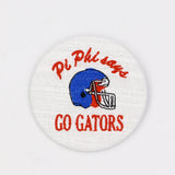 Pi Beta Phi Gator Mascot Game Day Embroidered Button