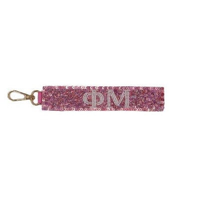 Phi Mu Sequin Wristlet