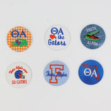 Theta Alpha Game Day Embroidered Button
