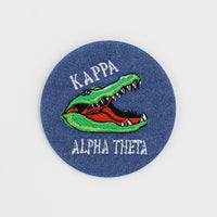 Kappa Alpha Theta Gator Mascot Game Day Embroidered Button