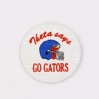 Kappa Alpha Theta Gator Mascot Game Day Embroidered Button