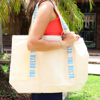 Delta Delta Delta Large Canvas Tote Bag