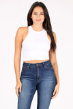 Game Day High Neck Sleeveless Crop Top