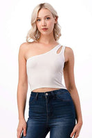 Game Day One Shoulder Cut Out Tank Top