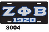 Zeta Phi Beta 1920 License Plate
