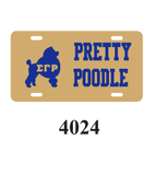 Sigma Gamma Rho Mascot License Plate