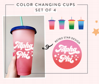 Delta Zeta Color Changing Cups