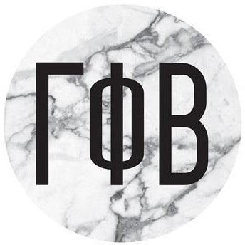 Gamma Phi Beta Marble Bumper Sticker