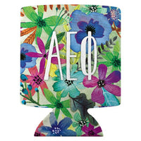 Alpha Epsilon Phi Floral Coozie