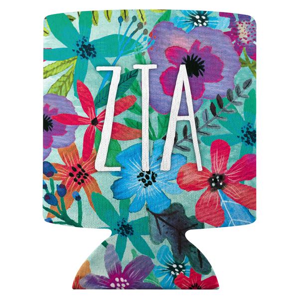 Zeta Tau Alpha Floral Coozie