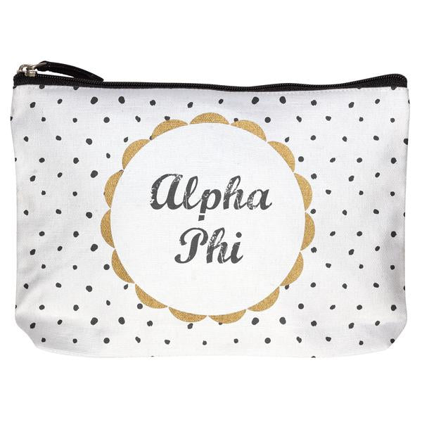 Alpha Phi Cotton Makeup Bag