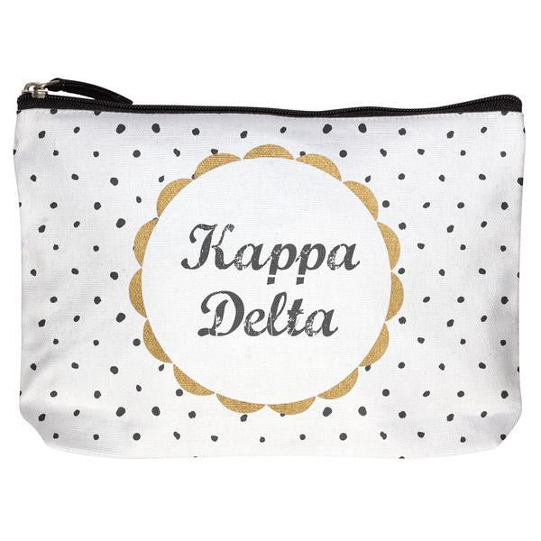 Kappa Delta Cotton Makeup Bag