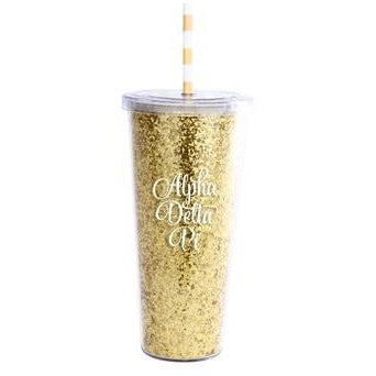 Alpha Delta Pi Glitter Tumbler