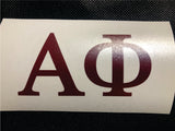 Alpha Phi Vinyl Decal