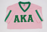 Alpha Kappa Alpha V Neck Striped Sleeve Jersey
