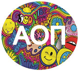 Alpha Omicron Pi Printed Button Collection