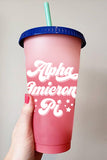 Alpha Omicron Pi Color Changing Cup