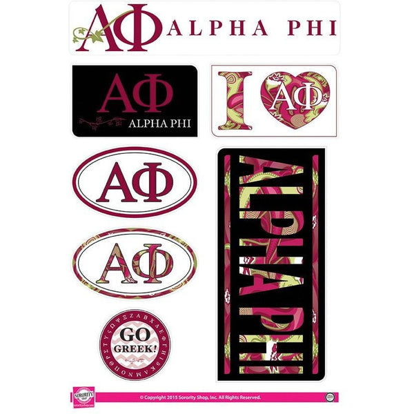 Alpha Phi Lifestyle Sticker Sheet