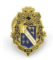 ALPHA PHI OMEGA FRATERNITY CREST PIN