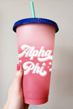 Alpha Phi Color Changing Cups